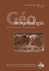 Geomorphologie-relief Processus Environnement