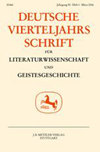 Deutsche Vierteljahrsschrift Fur Literaturwissenschaft Und Geistesgeschichte