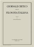 Giornale Critico Della Filosofia Italiana