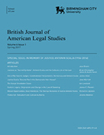 British Journal Of American Legal Studies