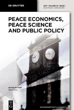 Peace Economics Peace Science And Public Policy