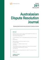 Australasian Dispute Resolution Journal