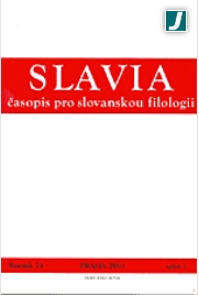 Slavia-casopis Pro Slovanskou Filologii